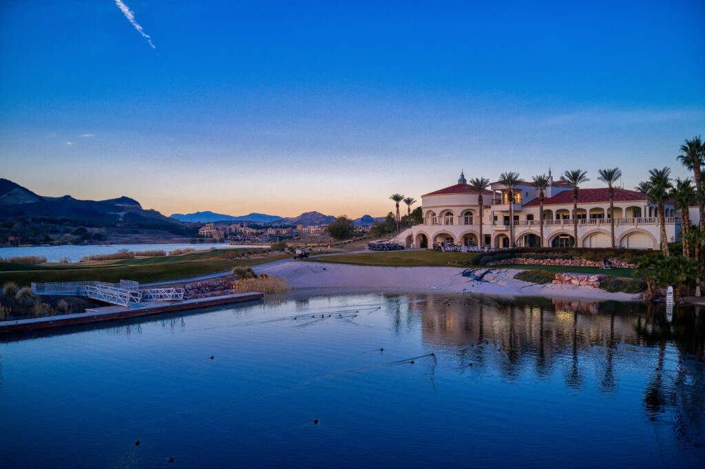 Reflection Bay golf club and beach at Lake Las Vegas